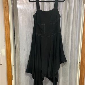 Asymmetrical Navy Blue Dress